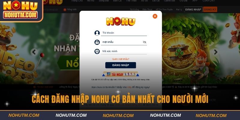 Cách đăng nhập NOHU cơ bản nhất cho người mới