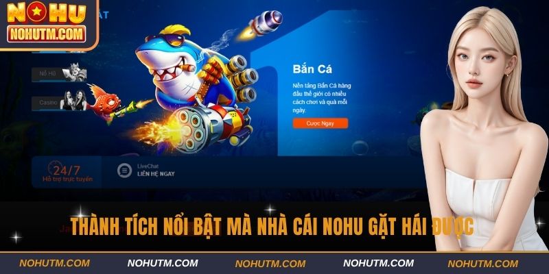 Thành tích nổi bật mà nhà cái Nohu gặt hái được